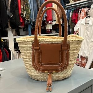 Chloe Marcie Straw Tote